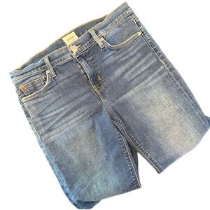 Hudson Natalie Mid Rise Straight Cuffed Ankle Jeans Medium Wash Women’s 29